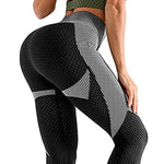 LASLULU Ruched Scrunch Butt Leggings for Womens Butt Lift Yoga Pants Slimming Booty Textured Workout Leggings Running Tights(Black White Medium)