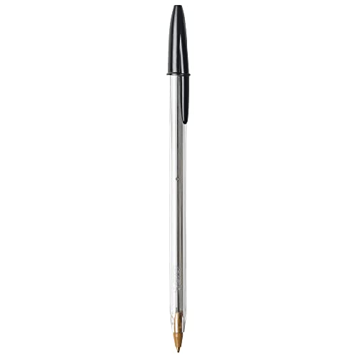BIC Cristal Xtra Smooth Black Ballpoint Pens, Medium Point (1.0mm), 144-Count Pack of Bulk Pens, World's No. 1 Ball Pen