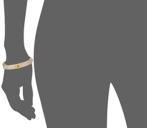 Michael Kors Women's Gold Tone Pave Fulton Hinge Bangle Bracelet (Model: MKJ3998710)