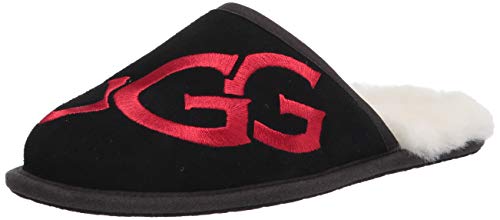 UGG mens Scuff Logo Slipper, Black, 15 US