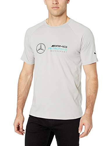 PUMA Mens Formula 1 Team Logo Tee Mercedes AMG Petronas, Large, Team Silver