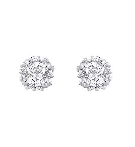 Royal 1/2 Carat Diamond Stud Earrings in 14K White Gold