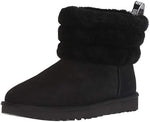 UGG Women's Fluff Mini Quilted Boot, Black, 8