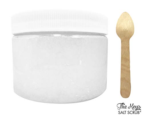 The Keys Salt Scrub : Premium Exfoliating Sea Salt Body Skin Scrubs - Made with Pure Florida Sea Salt and Organic Coconut Oil + FREE Wooden Spoon (Key Lime, Bulk 3 Pack 12 oz)