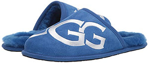 UGG Men's Scuff Logo Slipper, Classic Blue/White, 11