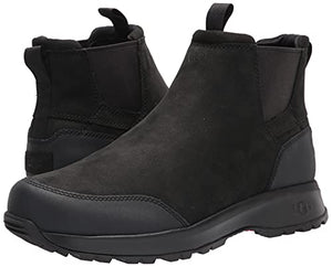 UGG Men's Emmett Chelsea Boot, Black Leather, Size 11