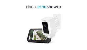 Ring Spotlight Cam Mount (White) with Echo Show 5 (Charcoal)