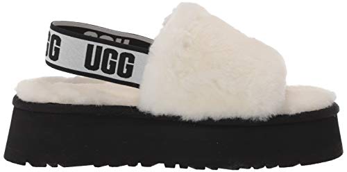 UGG womens Disco Slide Slipper, White, 8 US