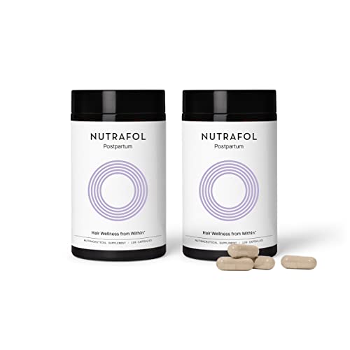 Nutrafol Postpartum Supplement for Hair Growth With Breastfeeding-friendly Ingredients for Thicker-Looking, Stronger-Feeling Hair (2-Month Supply) (2 Bottles)