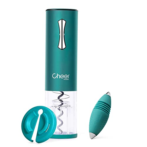 CHEER MODA Rechargeable Electric Wine Opener and Wine Stopper, Green