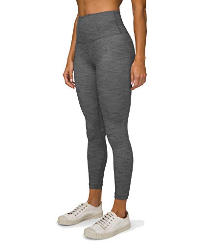 Lululemon Align II Stretchy Yoga Pants - High-Waisted Design, 25 Inch Inseam, Mini Heathered Herringbone Heathered Black White, Size 4