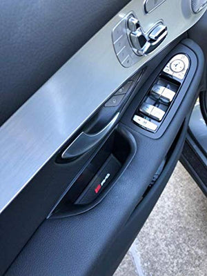 VESUL Front Row Door Side Storage Box Fit for Mercedes Benz GLC GLC250 GLC300 GLC350 GLC43 AMG C-Class Sedan C300 C450 C63 AMG W205 2015-2021 Armrest Phone Container Door Organizer Handle Pocket