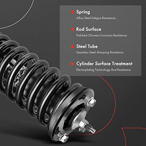 A-Premium Complete Struts Coil Springs Assembly Compatible with Mercedes-Benz ML320 1998-2003 ML350 2003-2005 ML430 ML500 Rear Left and Right 2-PC Set
