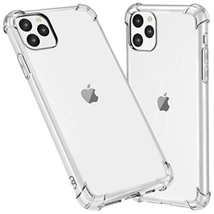 PowerTED Compatible with iPhone 11 Pro Max Clear Case 6.5 inch - Reinforced Air Cushion Corners with Shockproof Bumper - Cover Shock Absorption - Cases (2020) Crystal Clear
