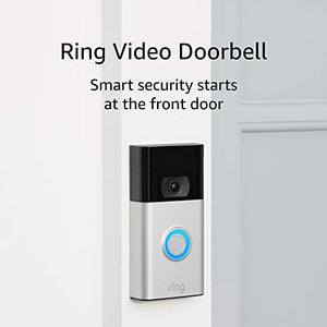Ring Video Doorbell – 2020 release – 1080p HD video, improved motion detection, easy installation – Satin Nickel