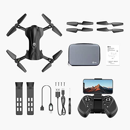 Holy Stone HS165 GPS FPV Drones with Camera for Adults 1080P HD, Foldable Drone for Beginners with Auto Return Home, Follow Me, Circle Fly, Tap Fly, Includes 2 Batteries and Carrying Case
