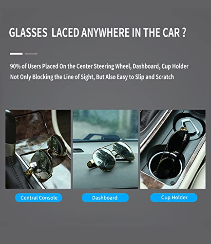 Custom for Audi Sunglasses Holder, Car Sunglasses Organizer Visor Accessories Adsorption Glasses Organizer, Specially Designed for Audi Accessories (Brown,for Audi)