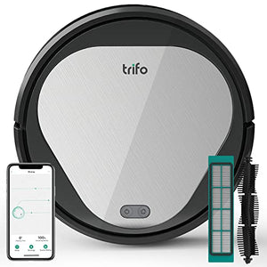 Robot Vacuum, Trifo Robotic Vacuum Cleaner, 4000Pa Strong Suction, 2600mAh Battery, Self-Charging, Upgraded 6D Collision Sensor, Compatible with Alexa, Wi-Fi&App, Pet Hair,Hard Floors&Low-Pile Carpets