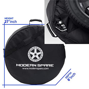 Complete Compact Spare Tire Kit w/Carrying Case & Wheel Spacer - Fits 2015-2023 Mercedes C-Class (BR 205) - Modern Spare (Complete Kit w/Carrying Case & Spacer)
