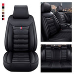 Car Seat Covers 5-Seats MH51 Waterproof PU Leather for Mercedes Benz GLB 250 2020-2021, All Weather Front and Rear Seats Covers Protectors，Black