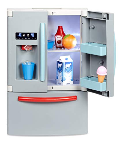 Little Tikes First Fridge Refrigerator with Ice Dispenser Pretend Play Appliance for Kids, Play Kitchen Set with Kitchen Playset Accessories Unique Toy Multi-Color