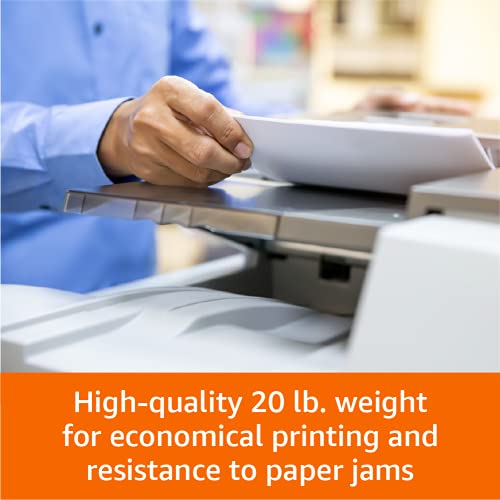 Amazon Basics Multipurpose Copy Printer Paper, 8.5 x 11 Inch 20Lb Paper - 1 Ream (500 Sheets), 92 GE Bright White