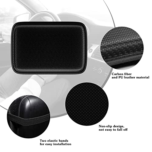 SUHU Auto Center Console Cover Pad Universal Fit for Most Vehicle/SUV/Truck/Car, Waterproof Car Armrest Cover Protector, Car Armrest Seat Box Cover(Black)