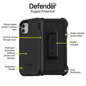 OTTERBOX DEFENDER SERIES SCREENLESS EDITION Case for iPhone 11 - BLACK