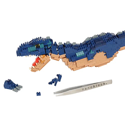 nanoblock - Dinosaurs - Dinosaur Deluxe Edition Giganotosaurus, Nanoblock Advanced Hobby Series Building Kit, Multicolor (NBM_034)