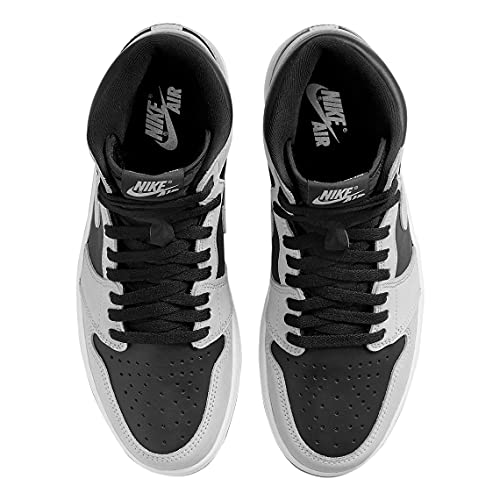 Nike Mens Air Jordan 1 Retro High Sneaker, Adult, Black/Lt Smoke Grey-White, 10.5 M US