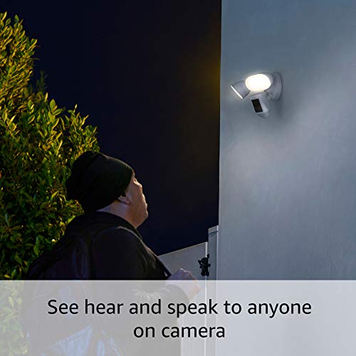 Ring Floodlight Cam Wired Pro Black with Echo Show 5 (Charcoal)