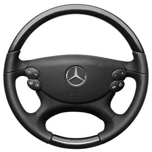 EuroActive Mercedes-Benz Genuine SL Class 2003-2012 R230 Black Ash Wood Steering Wheel OEM