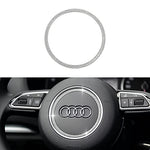 1797 for Audi Accessories Steering Wheel Emblem Logo Cover Q5 Q7 Q3 A4 A3 A5 A6 Q8 Bling Car Badge Sticker Decal Crystal Silver