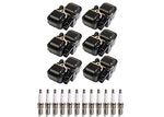 ENA Set of 6 Ignition Coil Pack and 12 Platinum Spark Plugs Compatible with Mercedes-Benz 2001 2002 2003 2004 2005 Replacement for C240 UF359