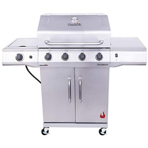 Char-Broil 463354021 Performance 4-Burner Cabinet Style Liquid Propane Gas Grill, Stainless Steel