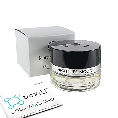 Boxiti Set – Nightlife Mood for Mercedes Benz Air Freshener System, Genuine Perfume for Mercedes, Interior Cabin Fragrance for Mercedes Cars Equipped with Air Balance Package (P21) and Boxiti Wipe