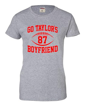 Medium Pink Youth Go Taylor's Boyfriend Funny Football T-Shirt
