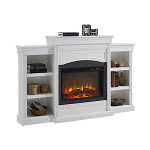 Ameriwood Home Lamont Mantel Fireplace, White,1815096COM