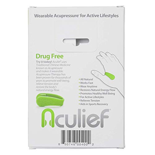 Aculief Wearable Acupressure Provides All Natural Tension Relief Using The LI4 Acupressure Point - Single Pack (Teal)