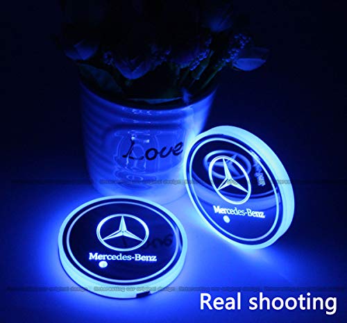 2pcs Only Suitable for Mercedes Benz Cup Holder Lights,Mercedes car Interior Atmosphere Lights