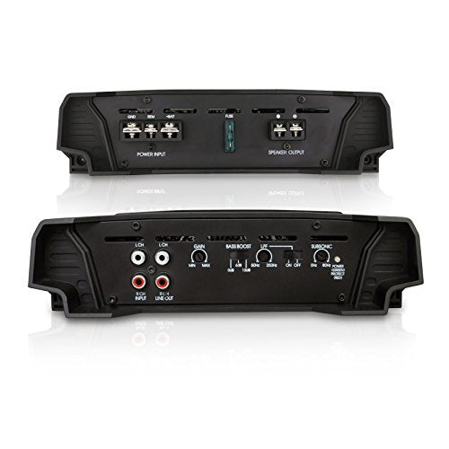 Lanzar B52 Car Audio, Amplifier Monoblock, 1 Channel, 2,000 Watt, 2 Ohm, RCA Input, Bass Boost, Mobile Audio, Amplifier for Car Speakers, Car Electronics, Crossover Network (HTG137) , BLACK