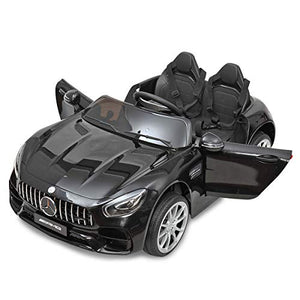 TOBBI 12V Kids Ride On Car Mercedes Benz Licensed Kids Electric carw/ Remote Control ,MP3, Radio,3 Speeds,for Boys Girls Black