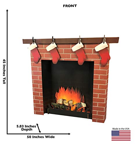 Advanced Graphics 3D Fireplace Life Size Cardboard Cutout Standup
