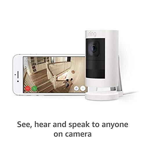 Ring Stick Up Cam Elite, Power over Ethernet HD Security Camera with Two-Way Talk, Night Vision, White, Works with Alexa