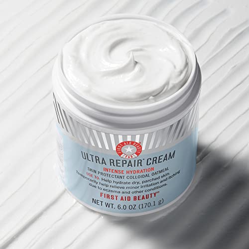 First Aid Beauty Ultra Repair Cream Intense Hydration Moisturizer for Face and Body – 6 oz.