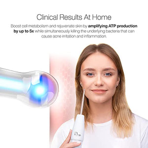NuDerma Clinical Skin Therapy Wand - Portable High Frequency Skin Therapy Machine w 6 Fusion Neon + Argon Wands – Anti Aging - Blemish & Spot Control - Skin Tightening & Radiance - Wrinkle Reducing