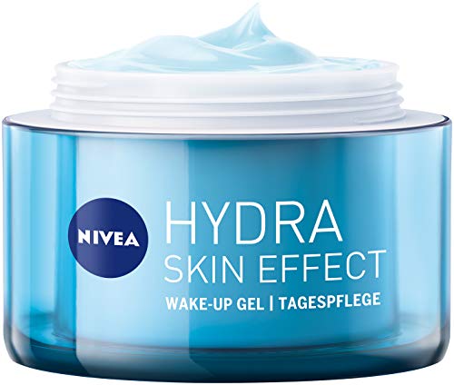 NIVEA Hydra Skin Effect Wake-Up Gel (50 ml), Smooth Day Cream with Pure Hyaluronic Acid for 72h Moisture