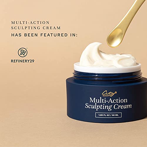 City Beauty Multi-Action Sculpting Cream - Lift & Tighten - Firming Cream for Loose, Sagging Skin - Solution for Jowls & Saggy Jawline - Cruelty-Free Skin Care