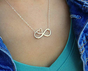 EFYTAL Wife Gifts, Wife Birthday Gift Ideas For Her, Romantic Sterling Silver Infinity with Heart Necklace Jewelry for Women, Cute Anniversary / Valentines Day Present