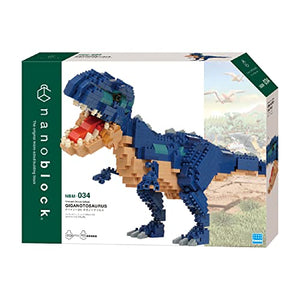 nanoblock - Dinosaurs - Dinosaur Deluxe Edition Giganotosaurus, Nanoblock Advanced Hobby Series Building Kit, Multicolor (NBM_034)